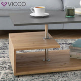 Vicco Tavolino da divano Guillermo Tavolino da salotto antracite rovere sabbia 9