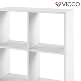 Vicco Divisorio stanze Tetra Libreria bianca con 4 scomparti Scaffale verticale