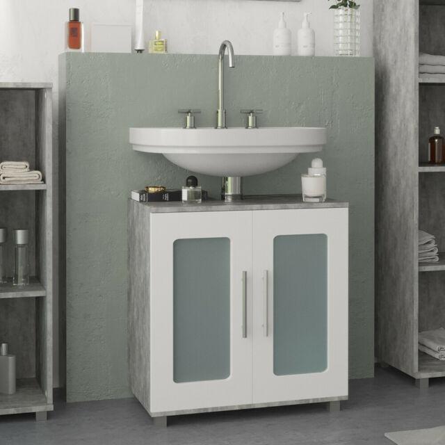 Vicco Cesta portabiancheria Matteo Mobile lavatrice Mobile bagno XL Bianco