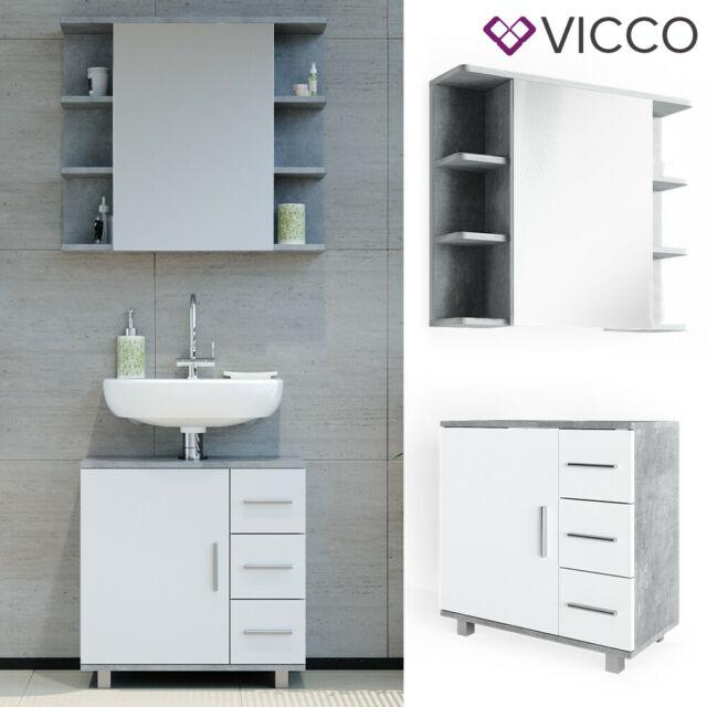 VICCO Mobile da bagno ILIAS Bagno Specchio Scaffale Credenza di base A –  Vicco