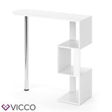 VICCO Tavolino bar ROSS Bianco Bancone da bar con due sgabelli