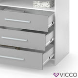 VICCO Cassettone con fasciatoio Scaffale con fasciatoio Mobile per bebè Co