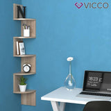 Vicco Scaffale ad angolo Snake Scaffale a parete Libreria Sonoma