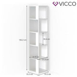 Vicco Armadio ad angolo Lio bianco Armadio verticale Libreria Armadio a muro