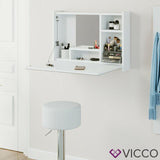 Vicco Toeletta da trucco Evie bianco incl. Specchio Toeletta da trucco da parete