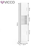 VICCO Armadio complementare scaffale per lavatrice mobile da bagno armadio