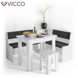 Tavolo da cucina Vicco Roman tavolo da pranzo bianco 120x90cm sgabello