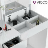 Vicco Toeletta da trucco Lotos bianco Toilette Toeletta Illuminazione a LED