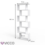 Vicco Scaffale divisorio Levio alto 6 scomparti conservazione mensola Bianco