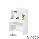 Vicco Sgabello di design Sgabello trucco Toeletta regolabile Bianco