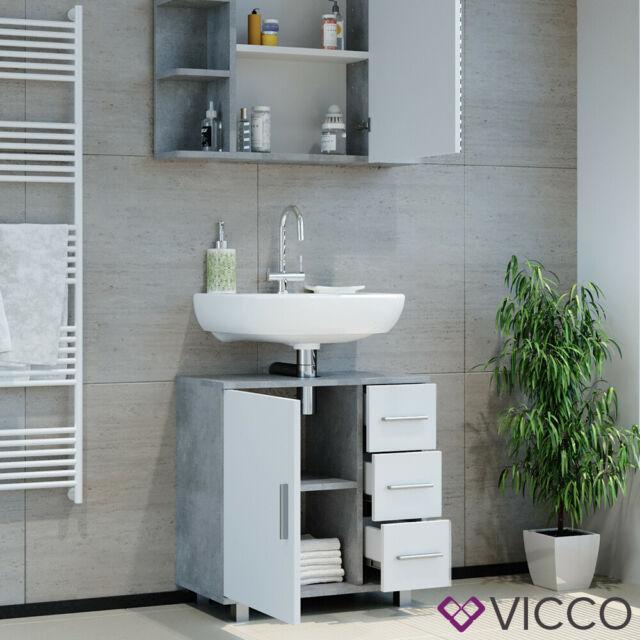VICCO Mobile da bagno ILIAS Bagno Specchio Scaffale Credenza di base Armadio