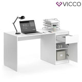 Vicco Scrivania Tavolo per ufficio Tavolo portacomputer Ruben 140x65cm Tavolo