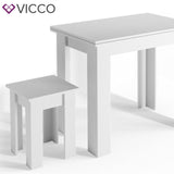 Tavolo da cucina Vicco Roman tavolo da pranzo bianco 120x90cm sgabello