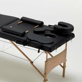 Lettino da massaggio in legno portatile pieghevole 3 zone 215cm