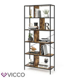 VICCO Loft Libreria FYRK Scaffale a muro Scaffale verticale Ordine Vintage