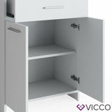 VICCO Armadietto da bagno KIKO 80 x 60 cm bianco - Armadietto a colonna Bagno