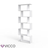 Vicco Scaffale divisorio Levio alto 6 scomparti conservazione mensola Bianco