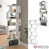 Vicco Scaffale divisorio Levio alto 6 scomparti conservazione mensola Bianco